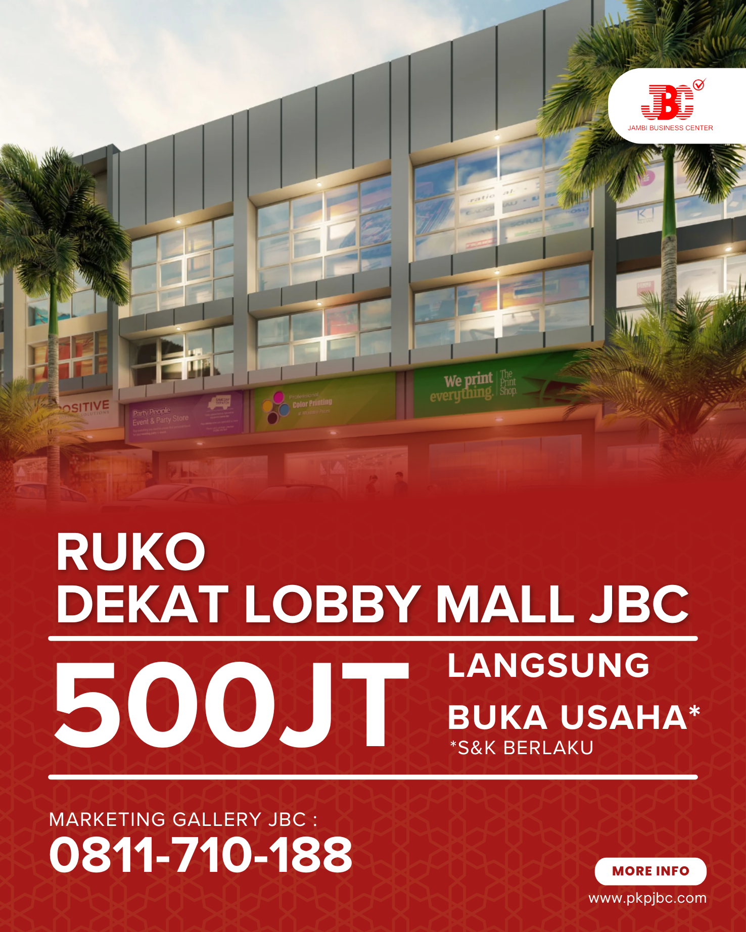 Promo Ruko Dekat Lobby Mall JBC
